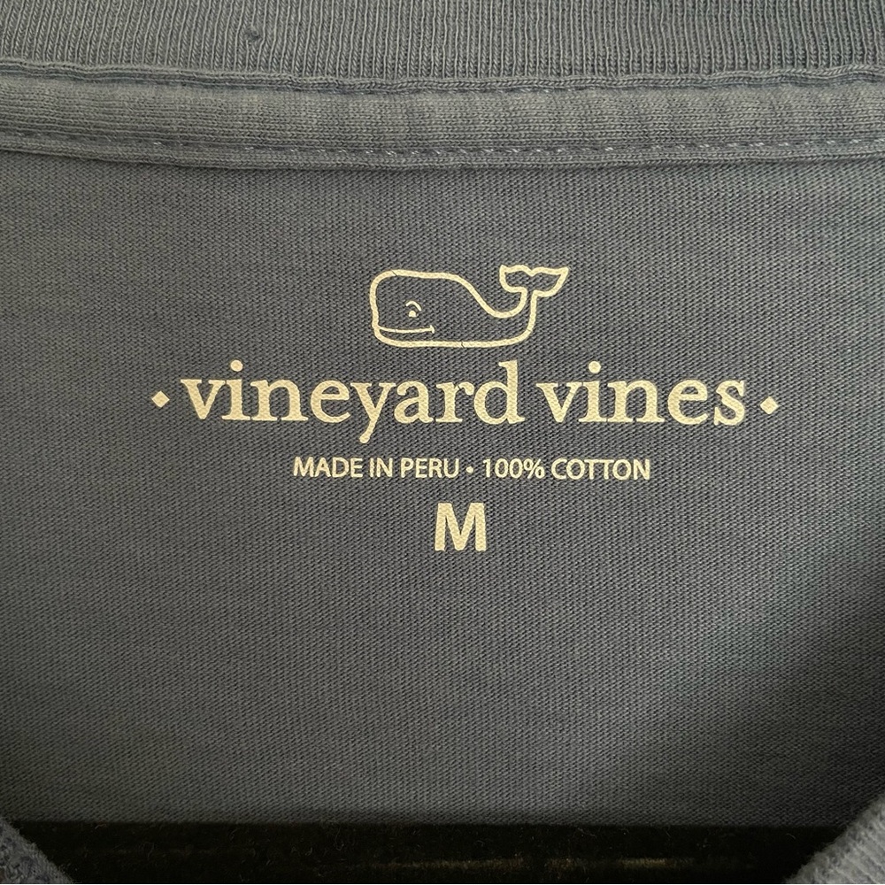 Vineyard Vines Blue "Pawty Animal" L/S Pocket Tee M - Picture 7 of 8